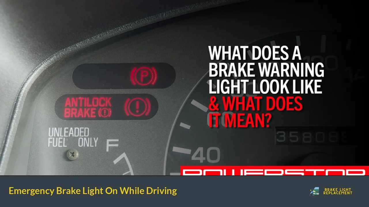 Emergency Brake Light On While Driving