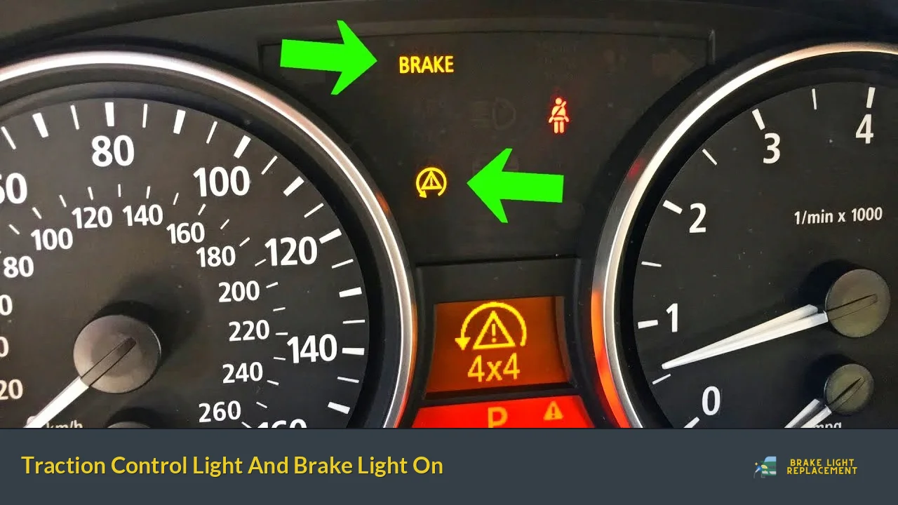 Traction Control Light And Brake Light On