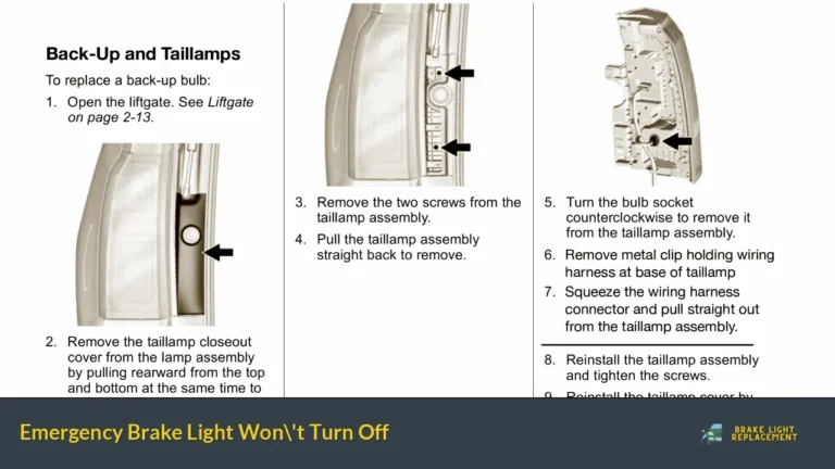 Emergency Brake Light Won't Turn Off