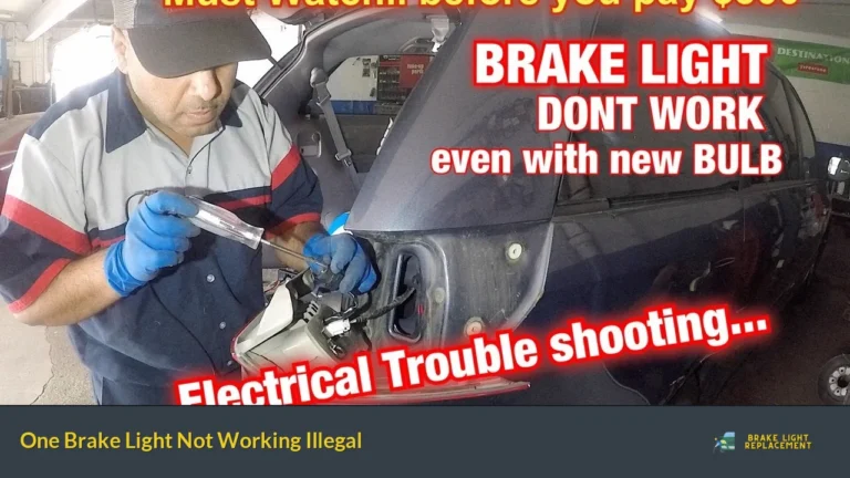 One Brake Light Not Working Illegal