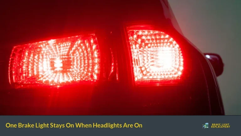 One Brake Light Stays On When Headlights Are On