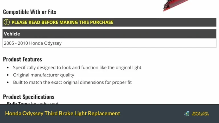 Honda Odyssey Third Brake Light Replacement