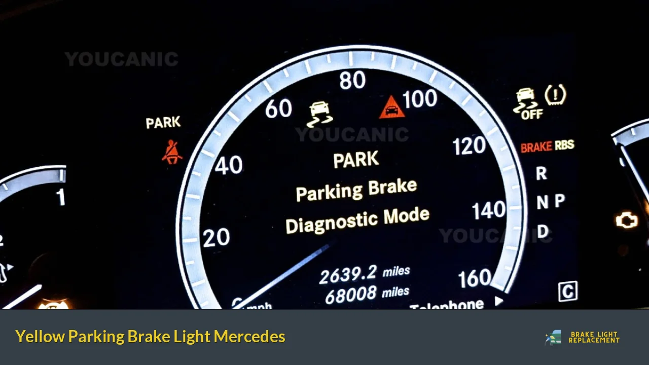 Yellow Parking Brake Light Mercedes