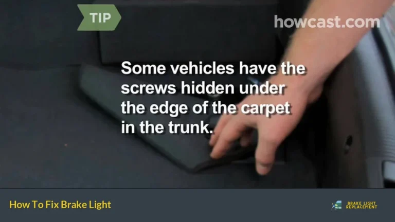 How To Fix Brake Light